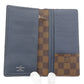 LOUIS VUITTON Long Wallet Purse N63153 Damier canvas Brown Portefeuille Brazza Former Women Used Authentic