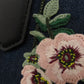 GUCCI Tote Bag 456545 denim blue Tiger embroidery