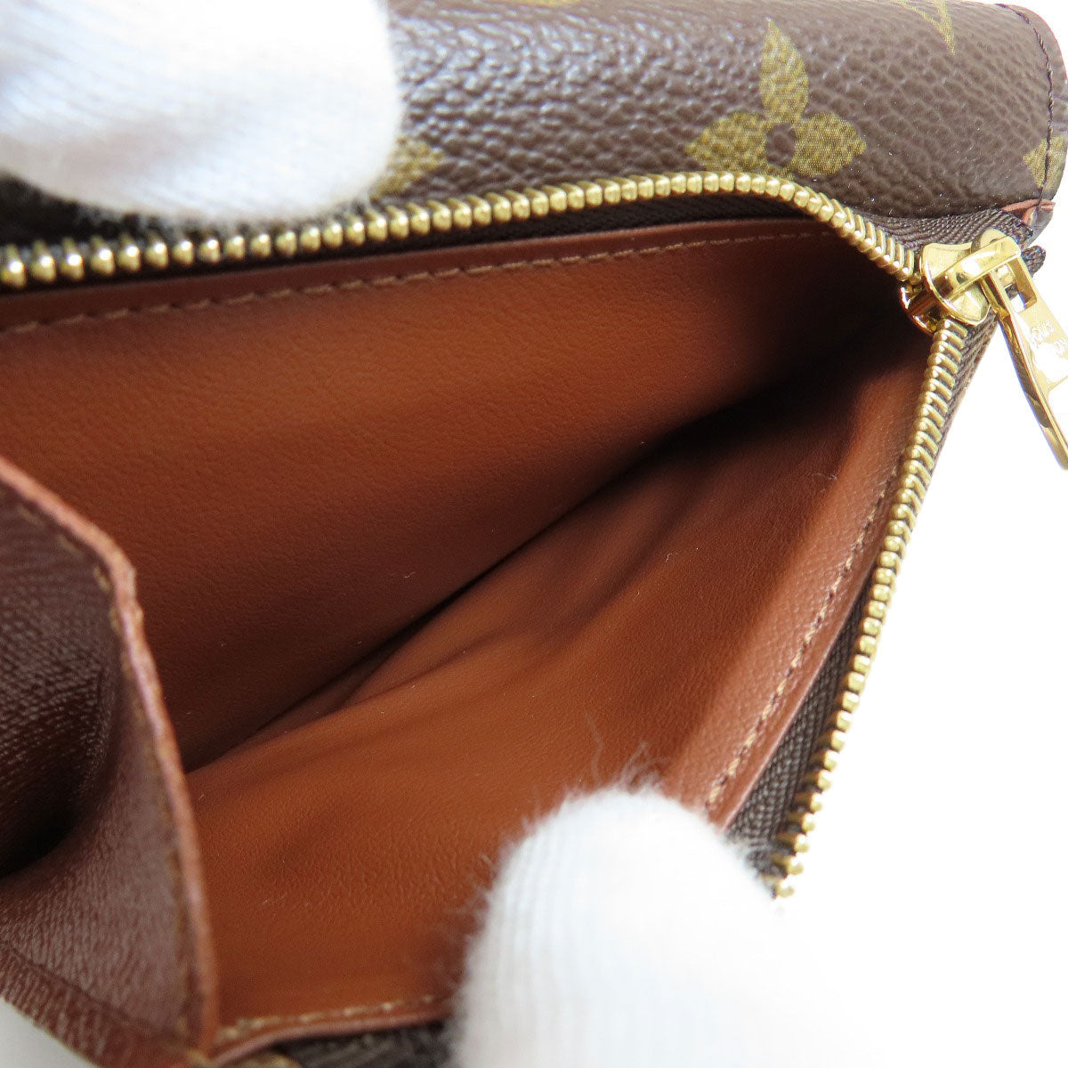 LOUIS VUITTON Bifold Wallet M60402 Monogram canvas Brown Portefeuille Anais Women Used Authentic
