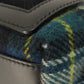 BALENCIAGA Handbag 339933 wool green Navy Cabas Check Pattern Women Used Authentic