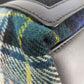 BALENCIAGA Tote Bag 339933 wool green Navy Cabas Check Pattern Women Used Authentic