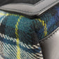 BALENCIAGA Tote Bag 339933 wool green Navy Cabas Check Pattern Women Used Authentic