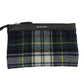 BALENCIAGA Tote Bag 339933 wool green Navy Cabas Check Pattern Women Used Authentic