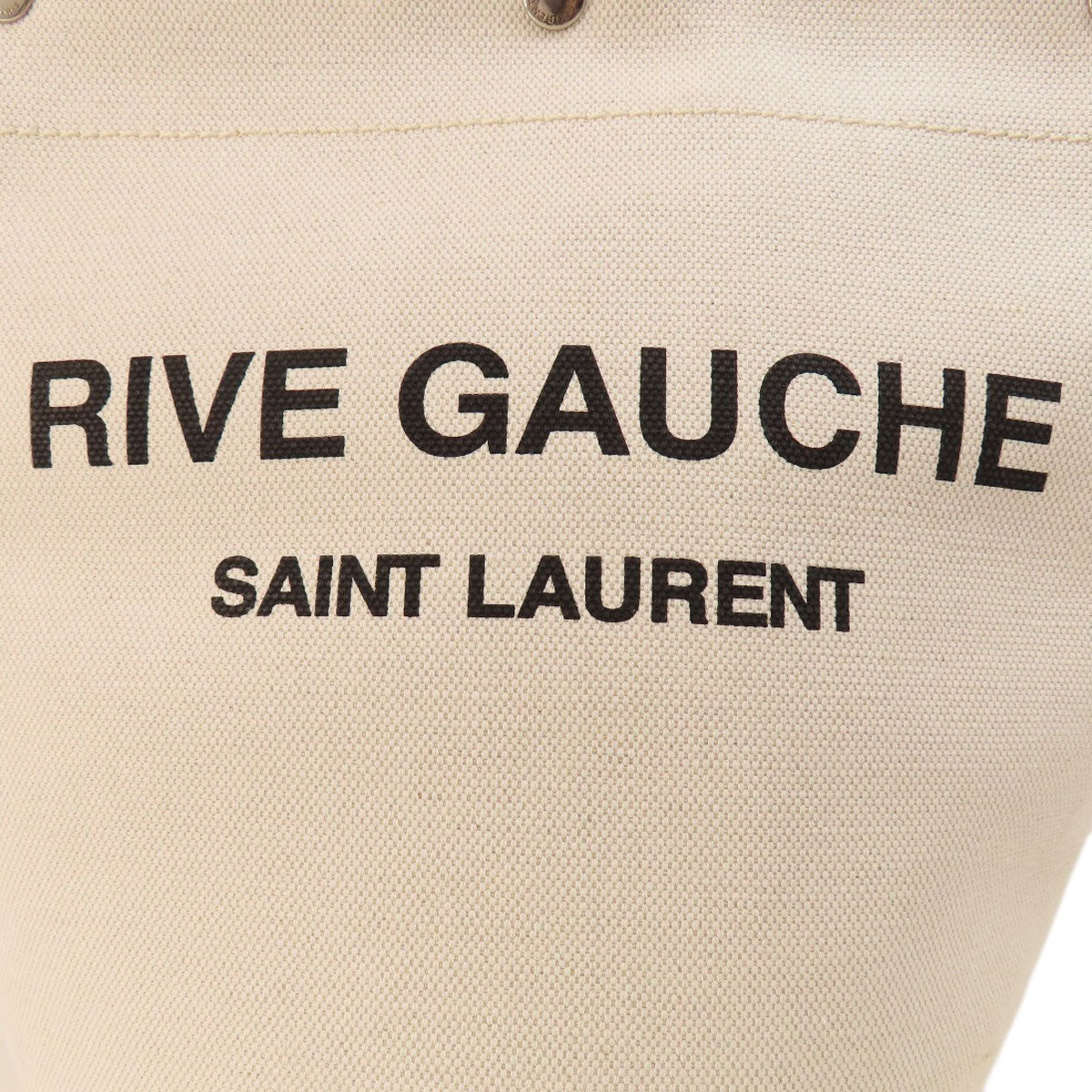 SAINT LAURENT Handbag canvas beige Bucket bag Women Used Authentic