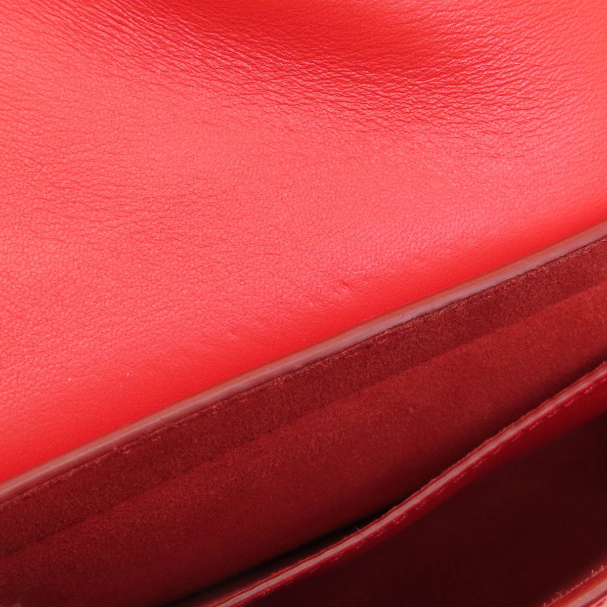 Givenchy Shoulder Bag leather Red logo Women Used Authentic