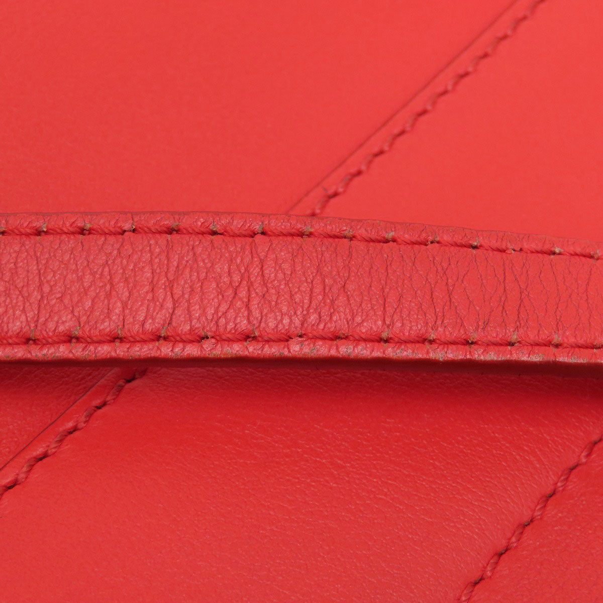 Givenchy Shoulder Bag leather Red logo Women Used Authentic