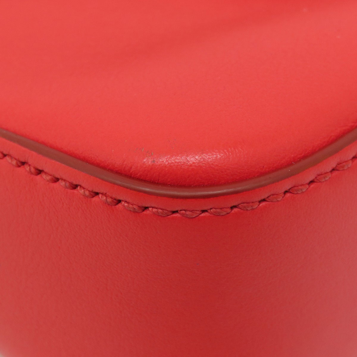 Givenchy Shoulder Bag leather Red logo Women Used Authentic