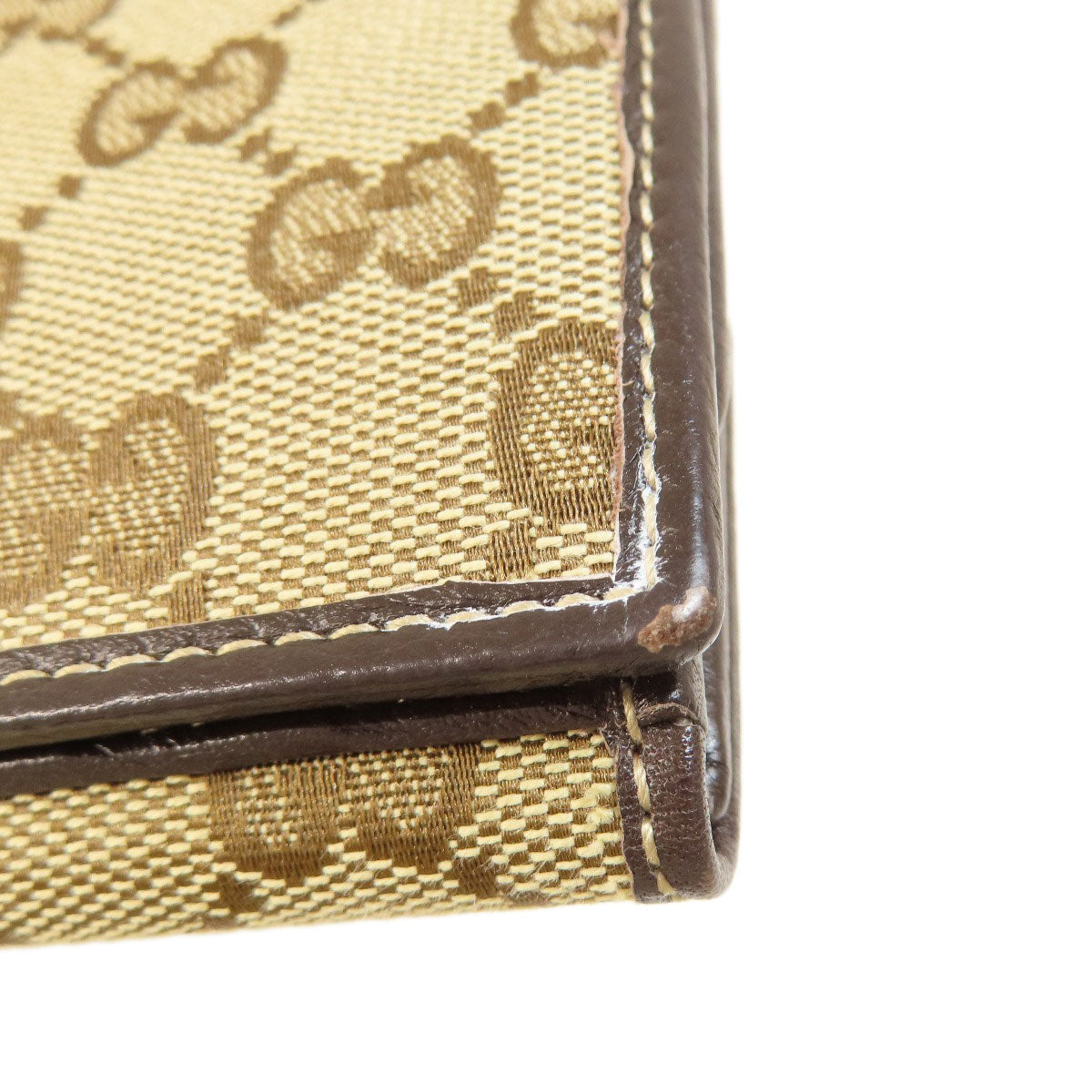 GUCCI Long Wallet Purse 212089 canvas Brown GG Women Used Authentic