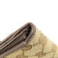 GUCCI Long Wallet Purse 212089 canvas Brown GG Women Used Authentic