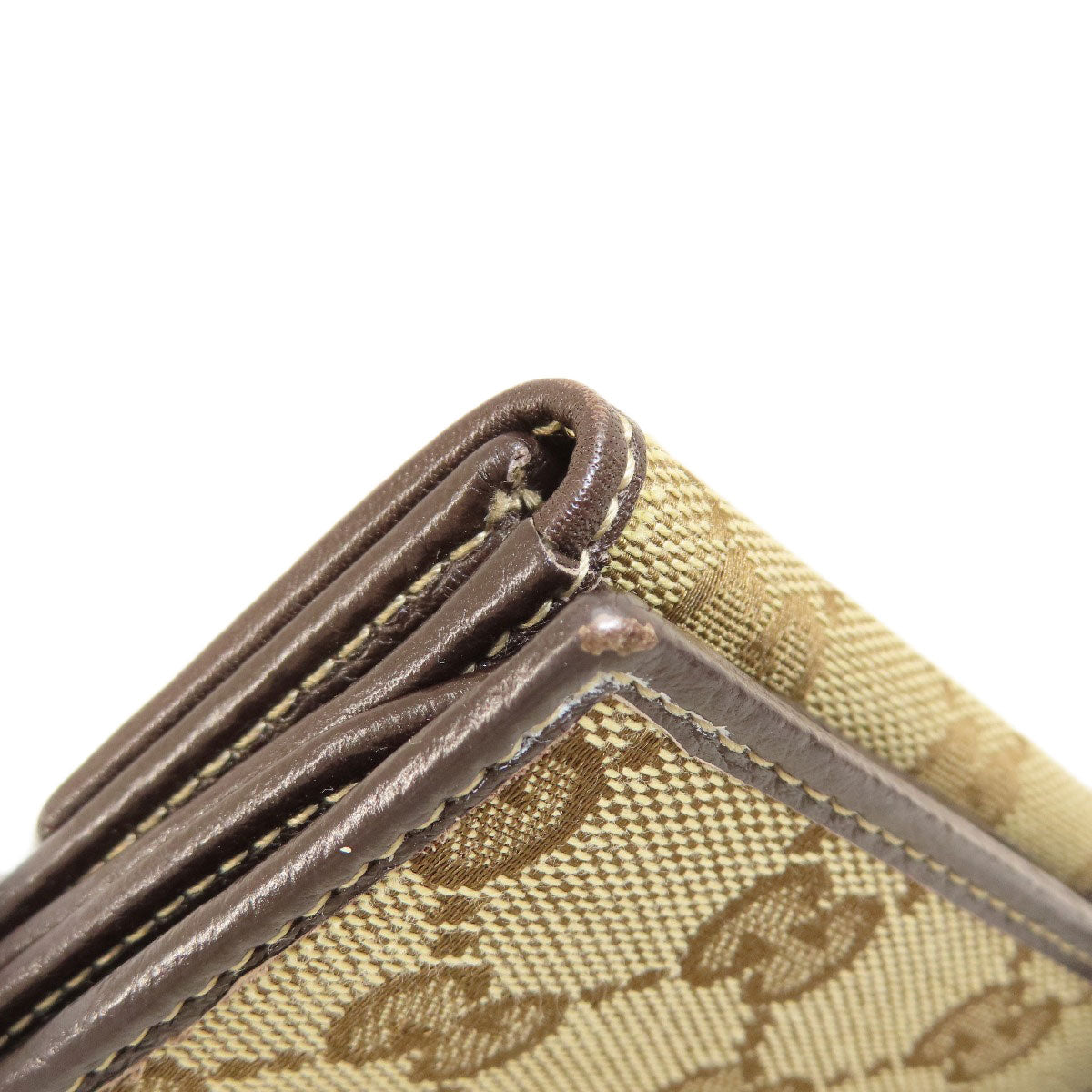 GUCCI Long Wallet Purse 212089 canvas Brown GG Women Used Authentic