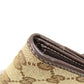 GUCCI Long Wallet Purse 212089 canvas Brown GG Women Used Authentic
