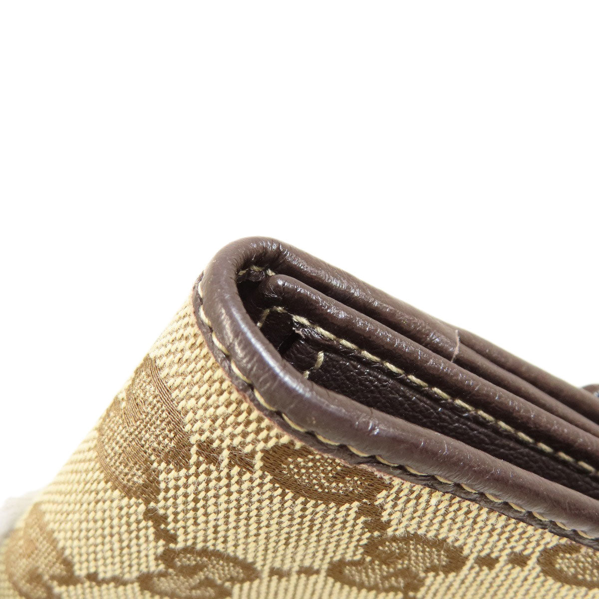 GUCCI Long Wallet Purse 212089 canvas Brown GG Women Used Authentic