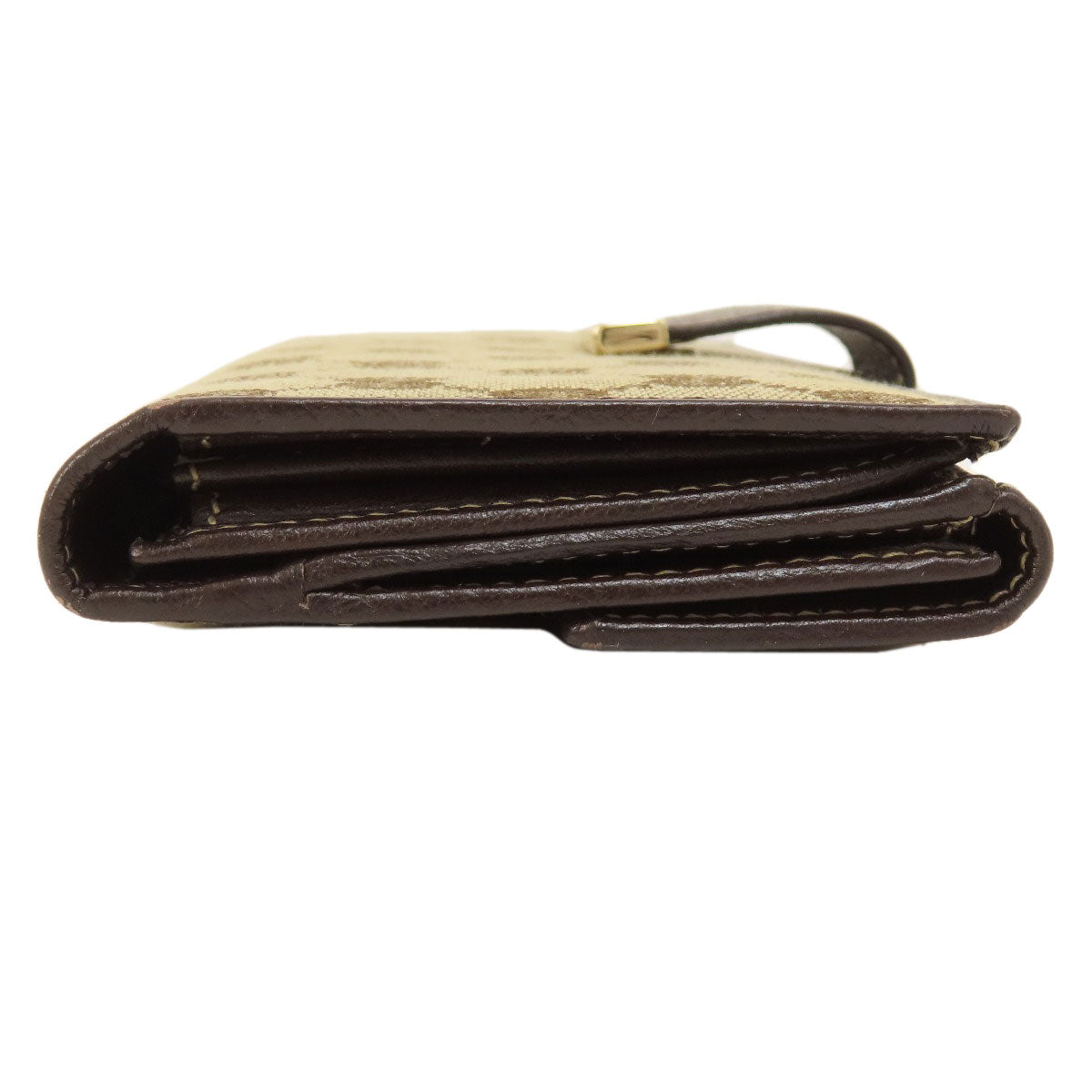 GUCCI Long Wallet Purse 212089 canvas Brown GG Women Used Authentic