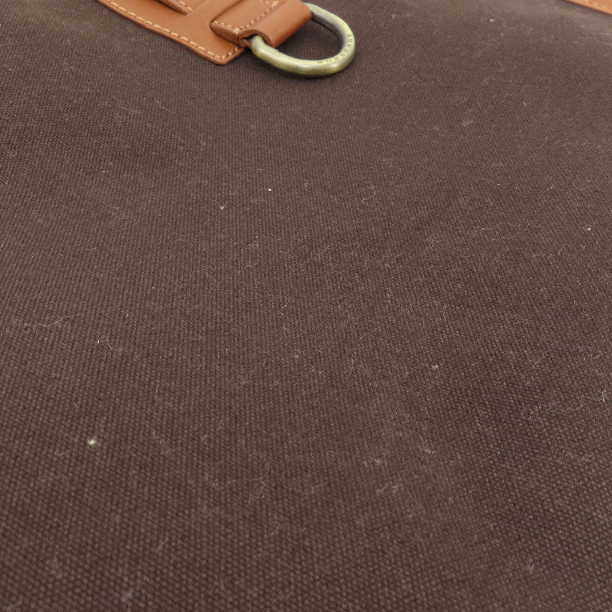BURBERRY Tote Bag canvas Brown logo Women Used Authentic