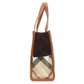 BURBERRY Tote Bag canvas Brown logo Women Used Authentic