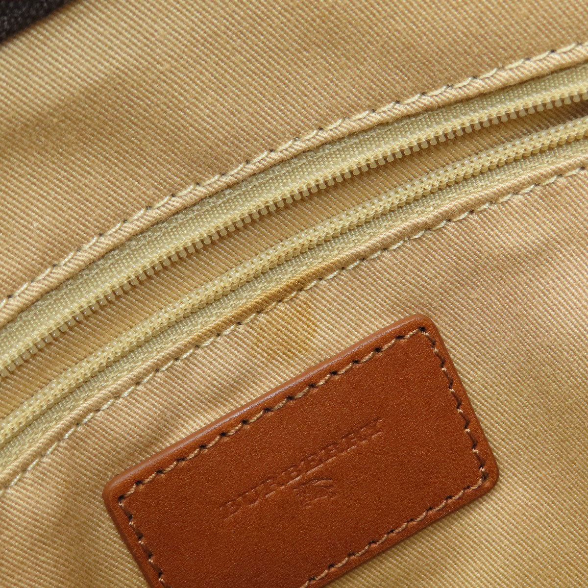 BURBERRY Tote Bag canvas Brown logo Women Used Authentic