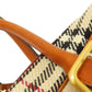 BURBERRY Handbag knit Brown Nova Check Women Used Authentic