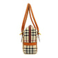 BURBERRY Handbag knit Brown Nova Check Women Used Authentic