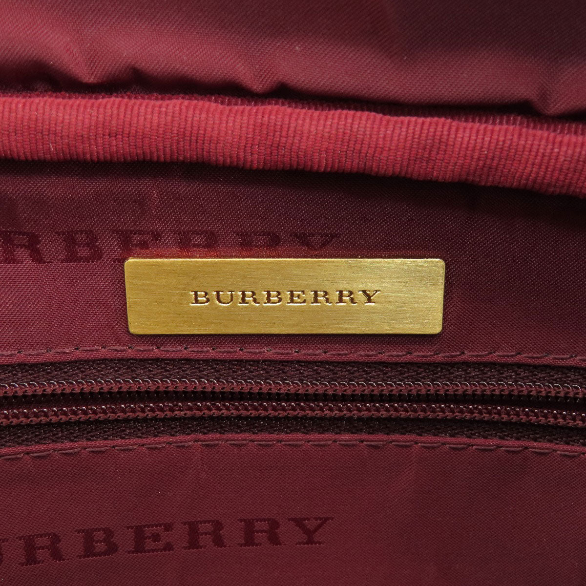 BURBERRY Handbag knit Brown Nova Check Women Used Authentic