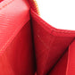 PRADA Bifold Wallet 1M0522 silk Red logoMetal Women Used Authentic