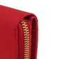 PRADA Bifold Wallet 1M0522 silk Red logoMetal Women Used Authentic