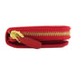 PRADA Bifold Wallet 1M0522 silk Red logoMetal Women Used Authentic