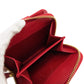 PRADA Bifold Wallet 1M0522 silk Red logoMetal Women Used Authentic