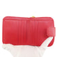 PRADA Bifold Wallet 1M0522 silk Red logoMetal Women Used Authentic
