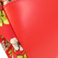 BALENCIAGA Handbag 329933 canvas Red Navy Cabas Flower Motif Women Used Authentic