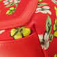 BALENCIAGA Handbag 329933 canvas Red Navy Cabas Flower Motif Women Used Authentic