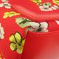 BALENCIAGA Handbag 329933 canvas Red Navy Cabas Flower Motif Women Used Authentic