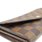 LOUIS VUITTON Long Wallet Purse N63209 Damier canvas Brown Portefeuille Sara