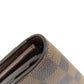 LOUIS VUITTON Long Wallet Purse N63209 Damier canvas Brown Portefeuille Sara