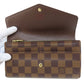 LOUIS VUITTON Long Wallet Purse N63209 Damier canvas Brown Portefeuille Sara