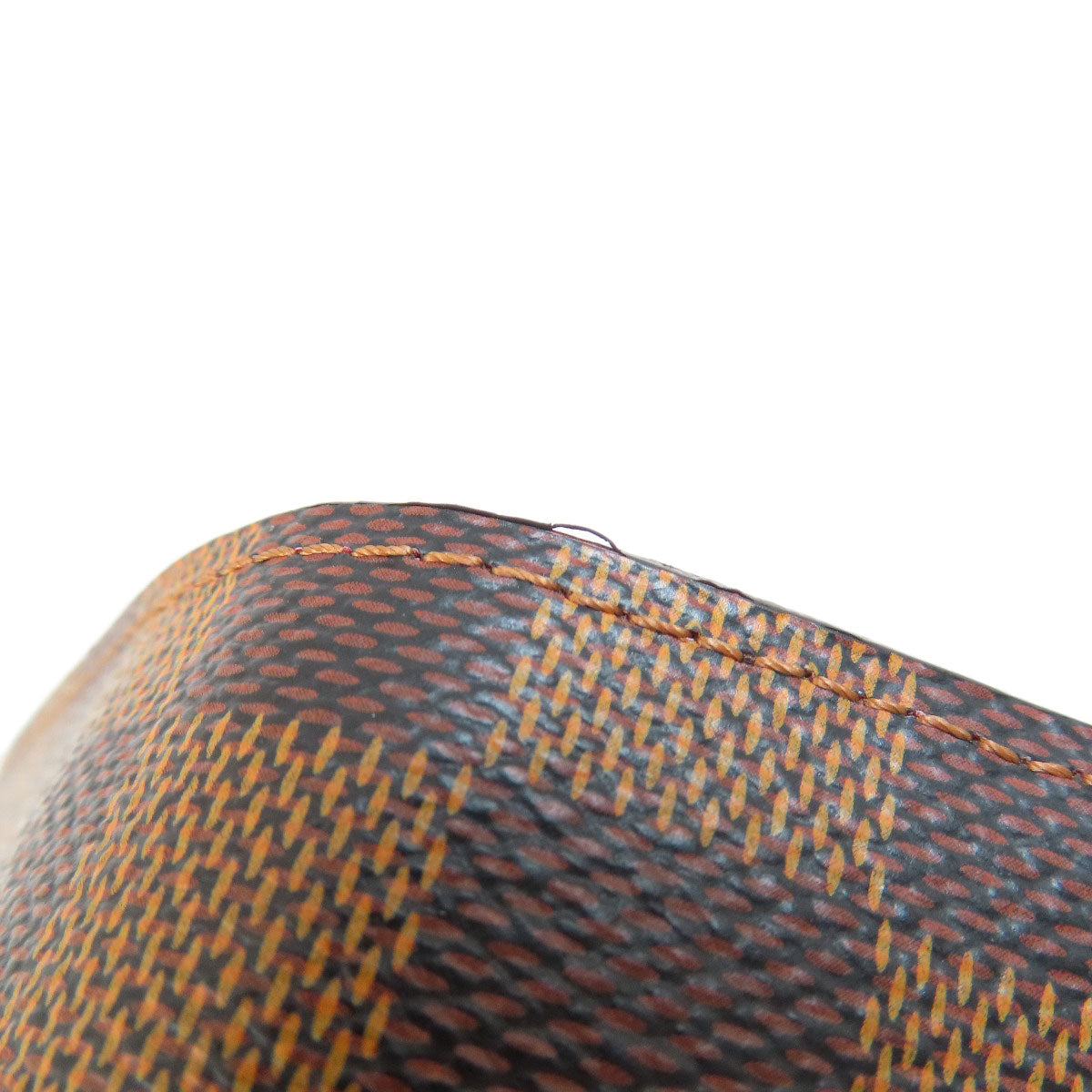 LOUIS VUITTON Long Wallet Purse N60017 Damier canvas Brown Portefeuille�EBrazza Former mens Used Authentic