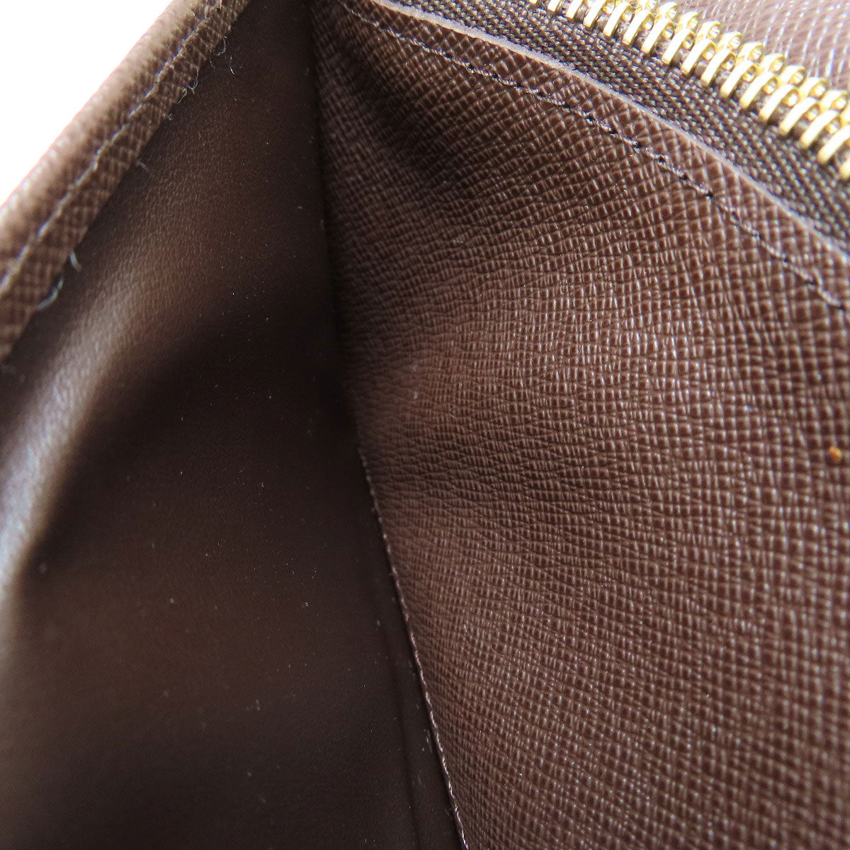 LOUIS VUITTON Long Wallet Purse N60017 Damier canvas Brown Portefeuille�EBrazza Former mens Used Authentic