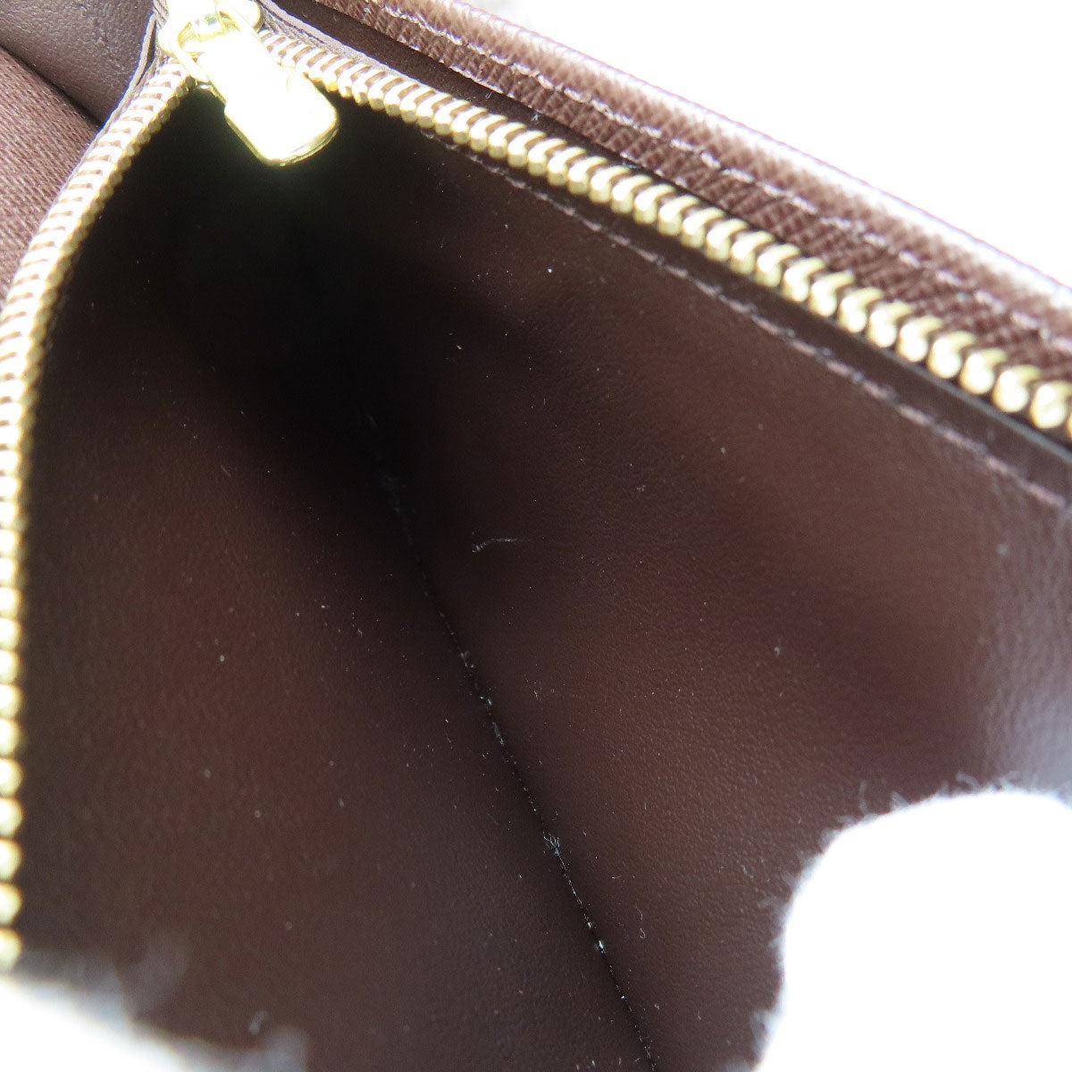 LOUIS VUITTON Long Wallet Purse N60017 Damier canvas Brown Portefeuille�EBrazza Former mens Used Authentic