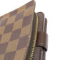 LOUIS VUITTON Bifold Wallet M61668 Damier canvas Brown Compact zip