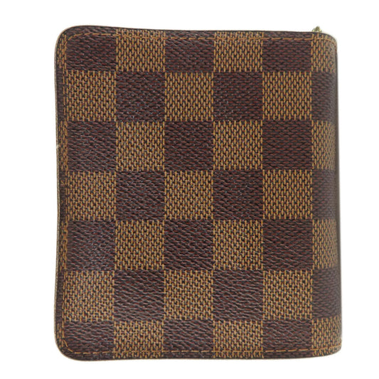LOUIS VUITTON Bifold Wallet M61668 Damier canvas Brown Compact zip