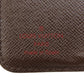 LOUIS VUITTON Bifold Wallet M61668 Damier canvas Brown Compact zip