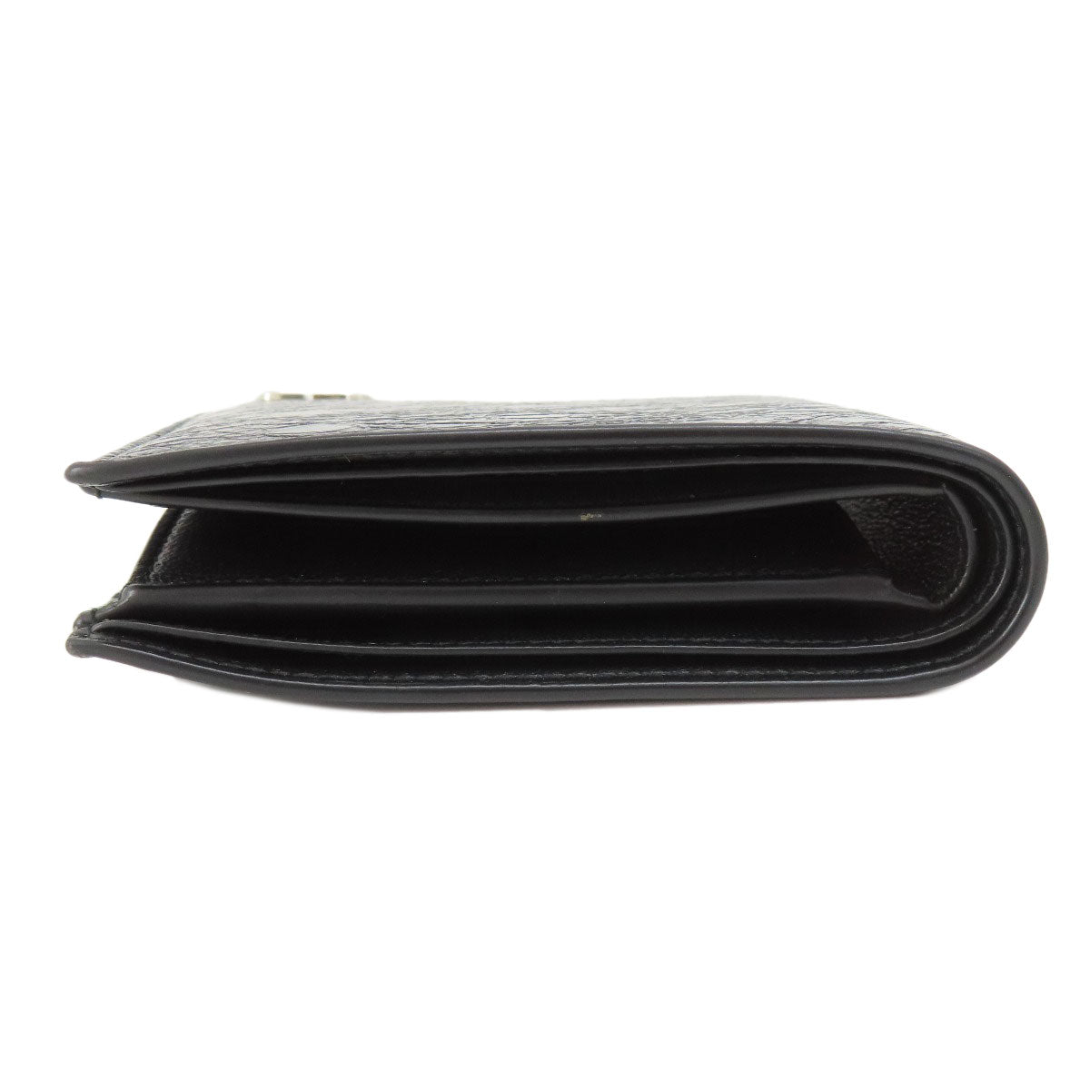 BALENCIAGA Bifold Wallet 779971 leather black BB mens Used Authentic