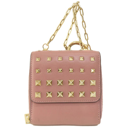 Valentino Bifold Wallet leather pink Studs