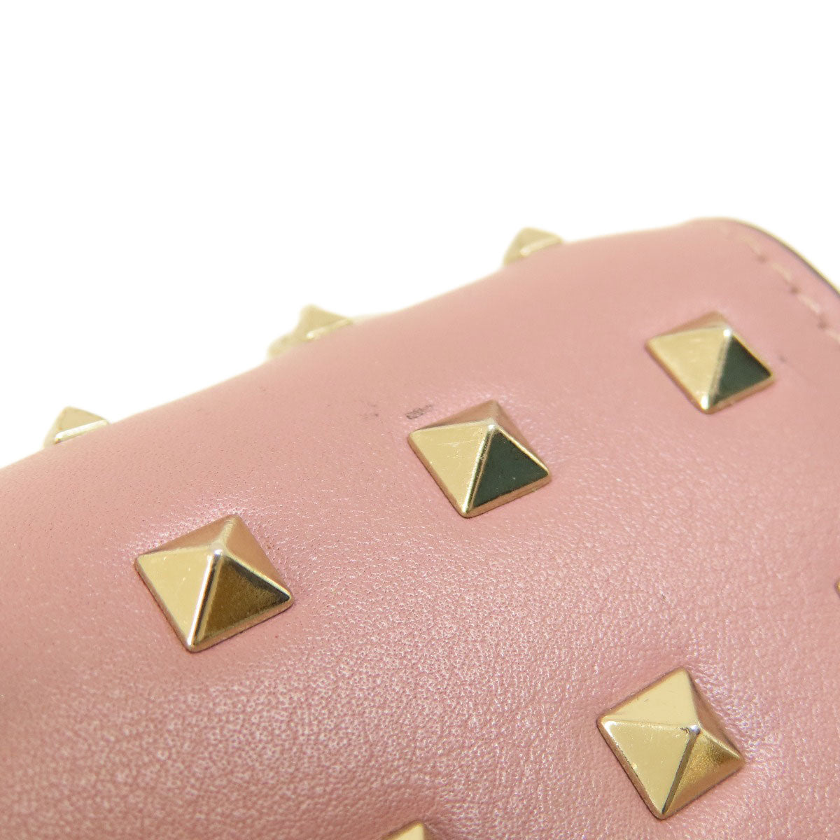 Valentino Bifold Wallet leather pink Studs