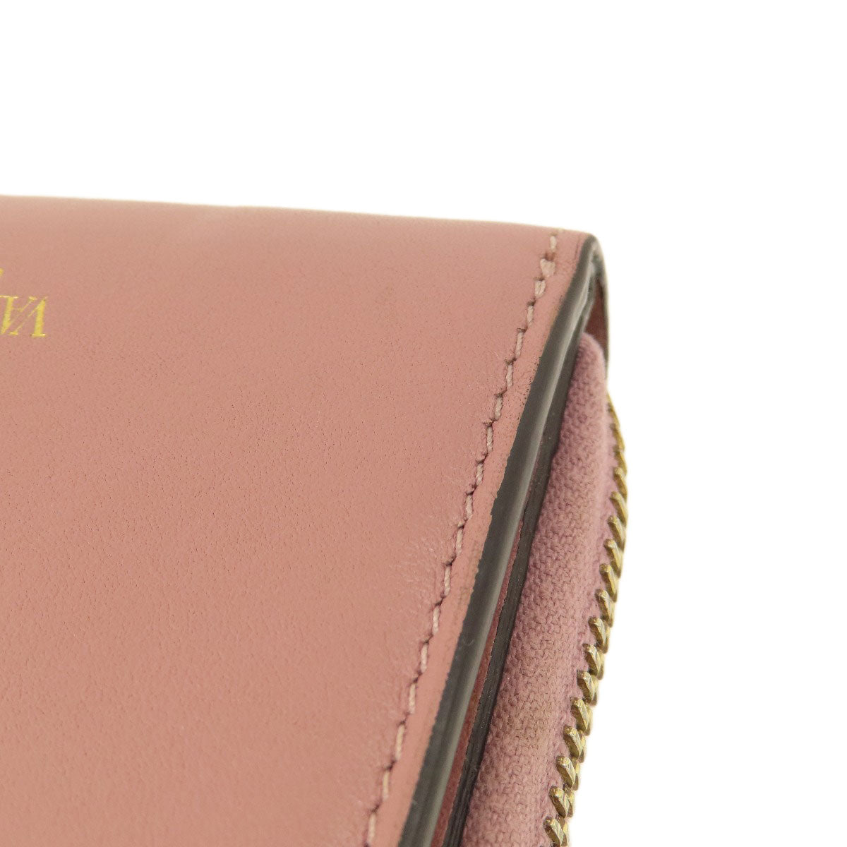 Valentino Bifold Wallet leather pink Studs
