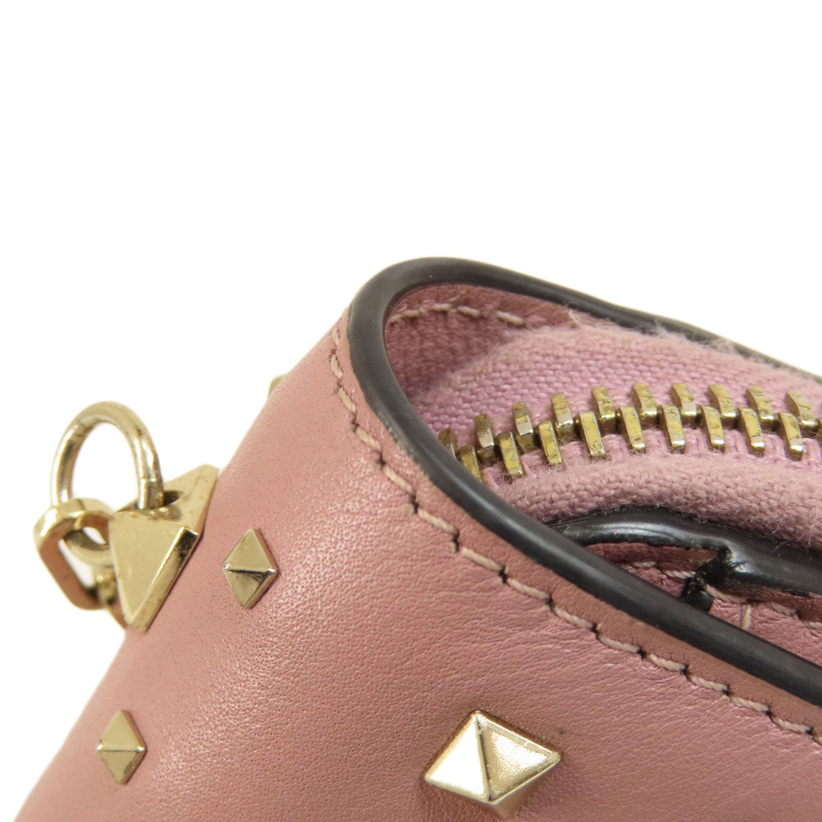 Valentino Bifold Wallet leather pink Studs