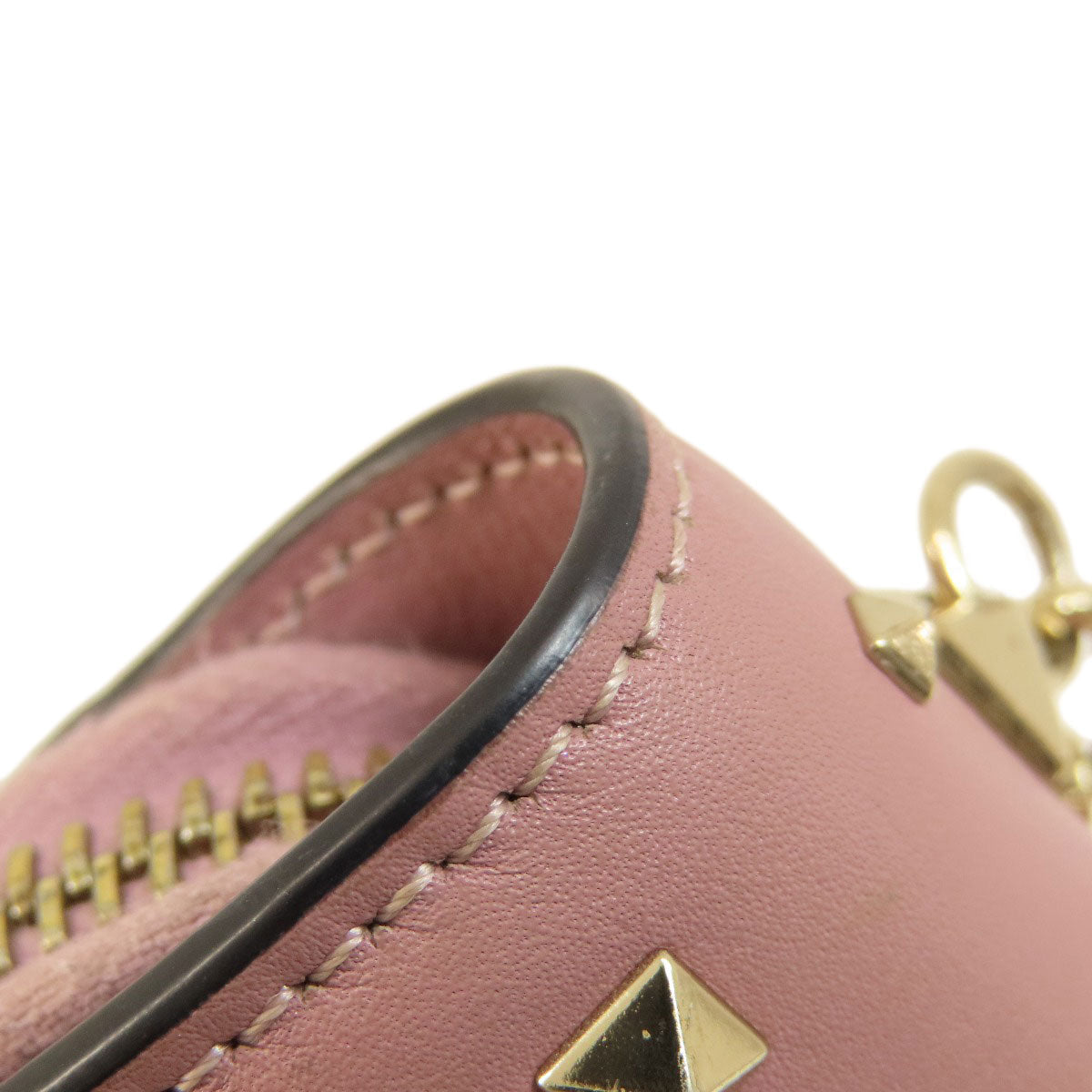 Valentino Bifold Wallet leather pink Studs