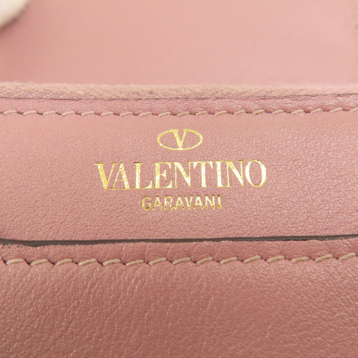 Valentino Bifold Wallet leather pink Studs