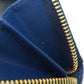 PRADA Coin case leather blue Saffiano logoMetal Women Used Authentic