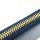 PRADA Coin case leather blue Saffiano logoMetal Women Used Authentic