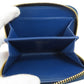 PRADA Coin case leather blue Saffiano logoMetal Women Used Authentic